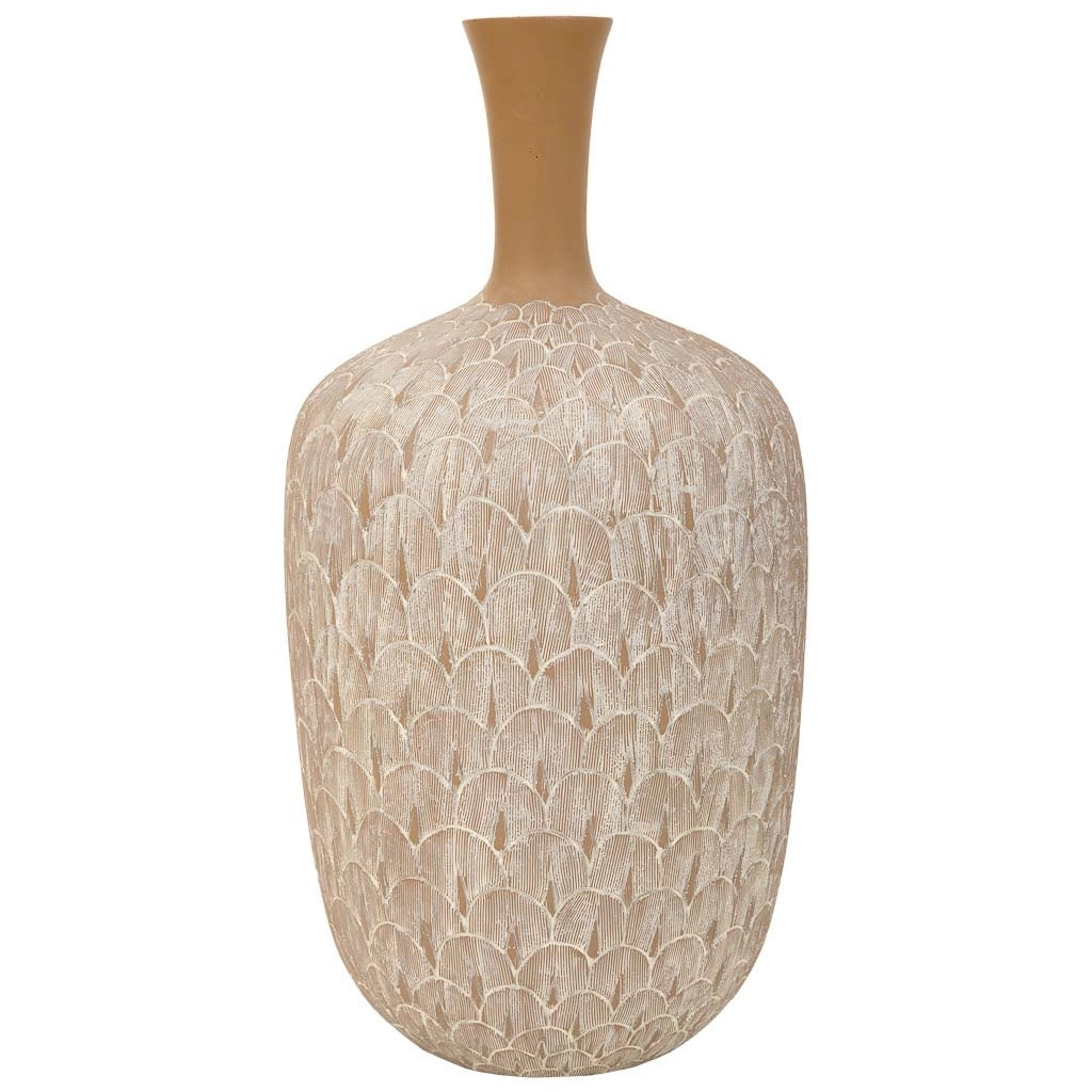 Vaso in poliresina bianca 21,5x21,5x41h