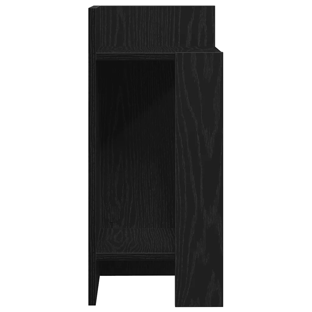 Tavolini Laterali 2pz con Ripiano Nero 25,5x27x60 cm 858545
