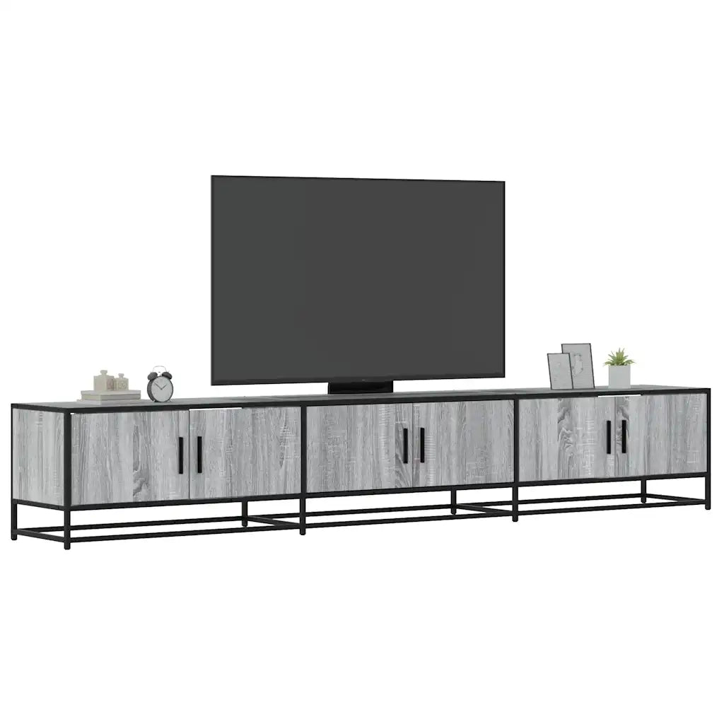 Mobile TV-Credenza TV-Console TV Grigio Sonoma 240x35x41 cm in Legno Multistrato
