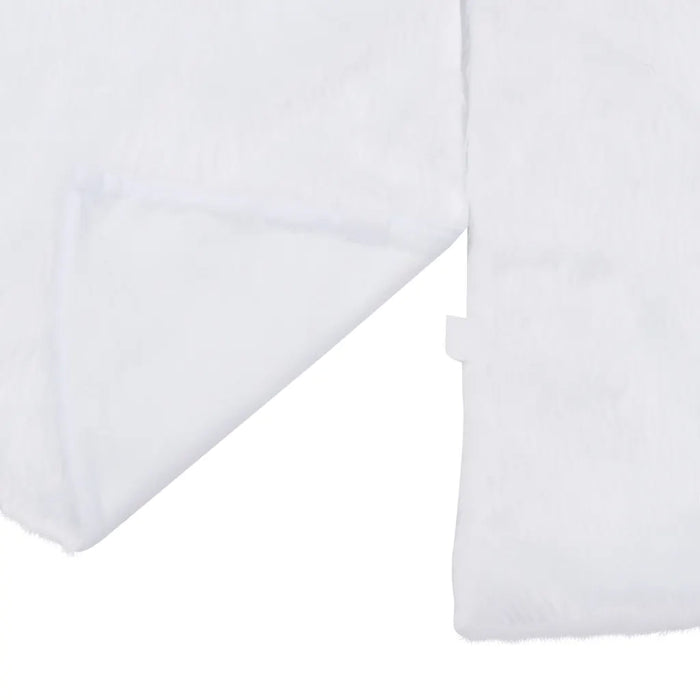 Gonna per albero di Natale bianca 90 cm in pelliccia sintetica 330269