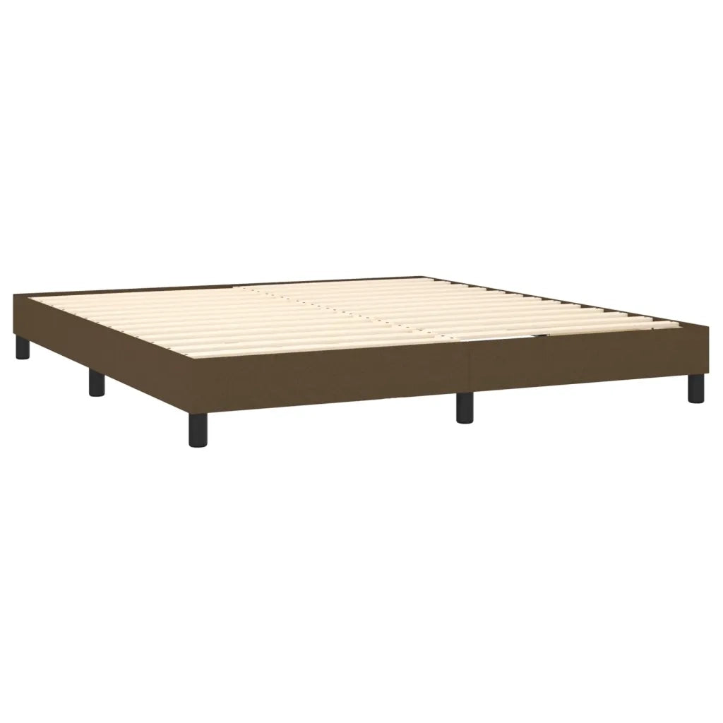 Giroletto a Molle con Materasso Marrone Scuro 160x200cm Tessuto cod mxl 41208