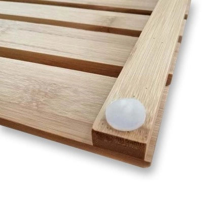 Pedana Doccia Quadrata in Legno di Bambù 50x50 cm