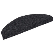 Tappetini per scale autoadesivi 30 pz 65x21x4 cm neri semicircolari grandi 3365657