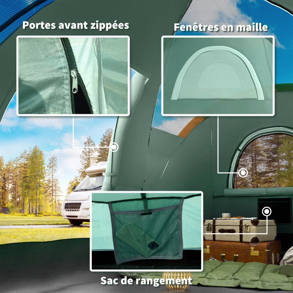 Tenda da campeggio familiare 5-6 persone ¨C zephmum ¨C verde