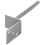 Ancoraggi per recinzione 12 pz argento 8x6x30 cm acciaio zincato 145325