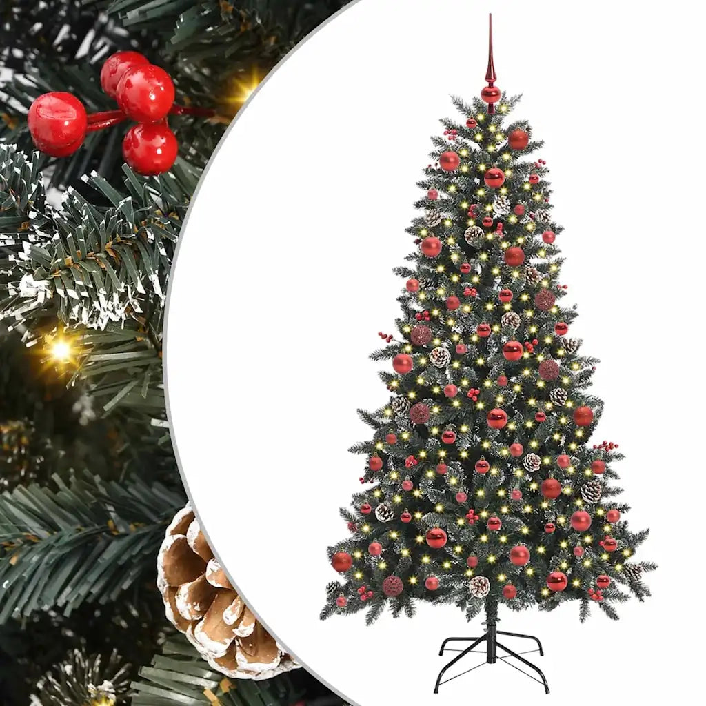 Albero di Natale Artificiale-Albero Natalizio con 300 LED Verde 180 cm 477543