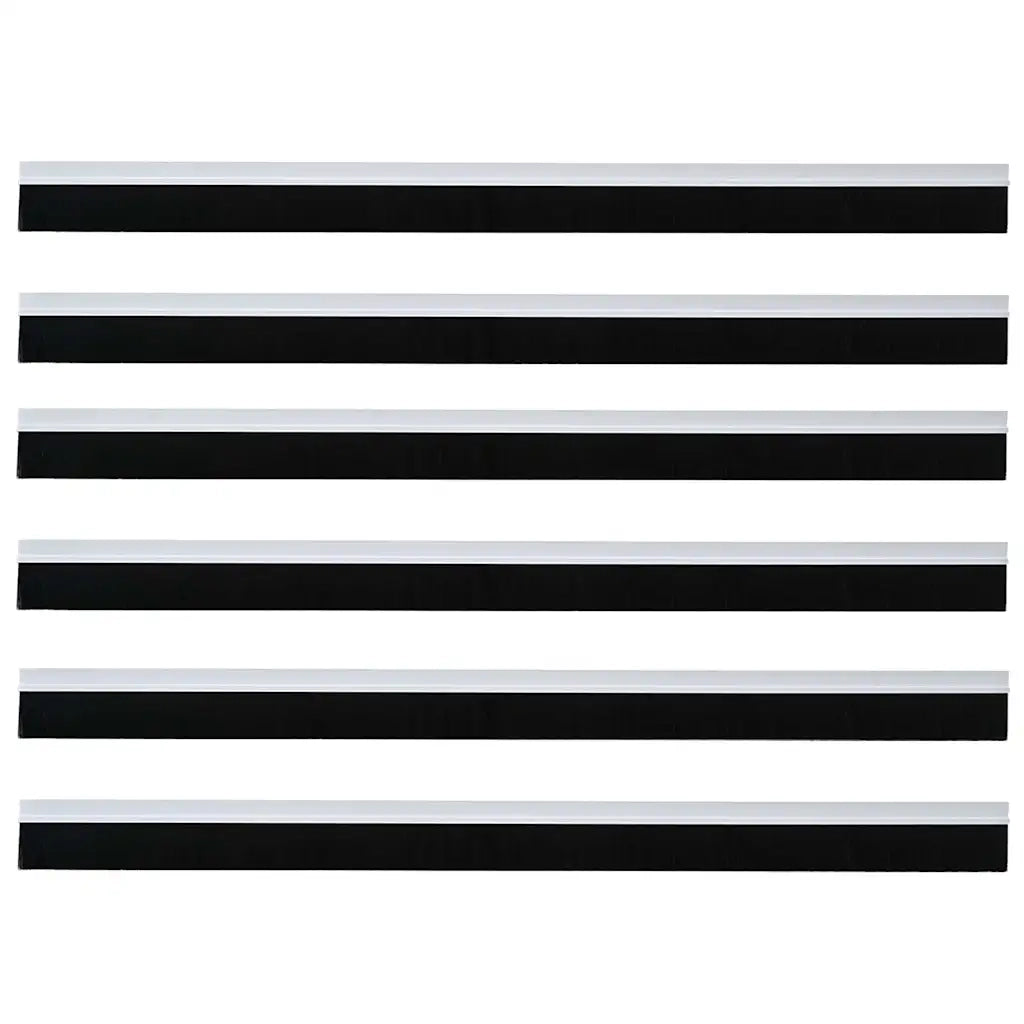 Spazzole per porte autoadesive 6 pcs Bianco 100 cm