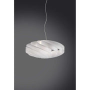 Lampadario a sospensione in Polilux FLAT tre luci Bianco diametro 70x h34 cm