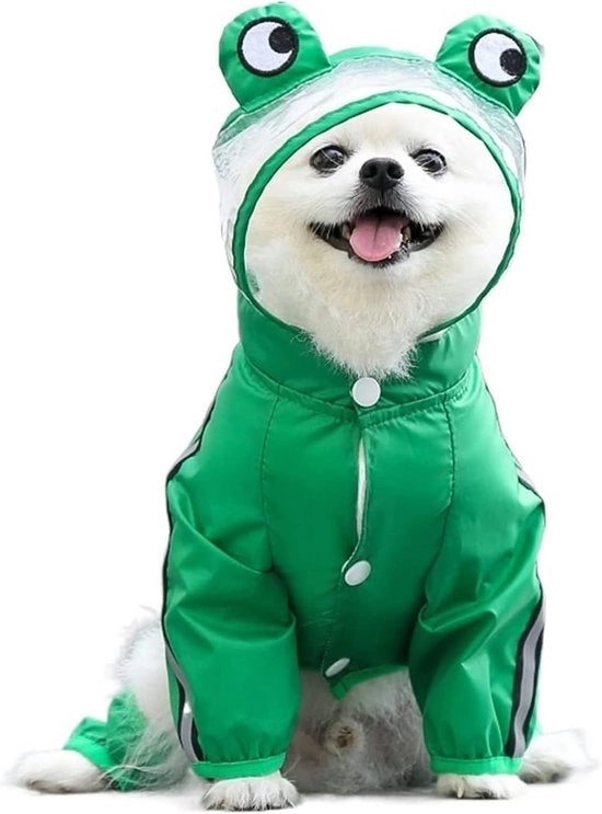 Reggiseno per cani con cappuccio per pioggia - Impermeabile giacca esterna per animali - Cappuccio per cani - Adatto per cani e gatti di piccola e media taglia - Respirante - Disponibile in diverse taglie (taglia S)
