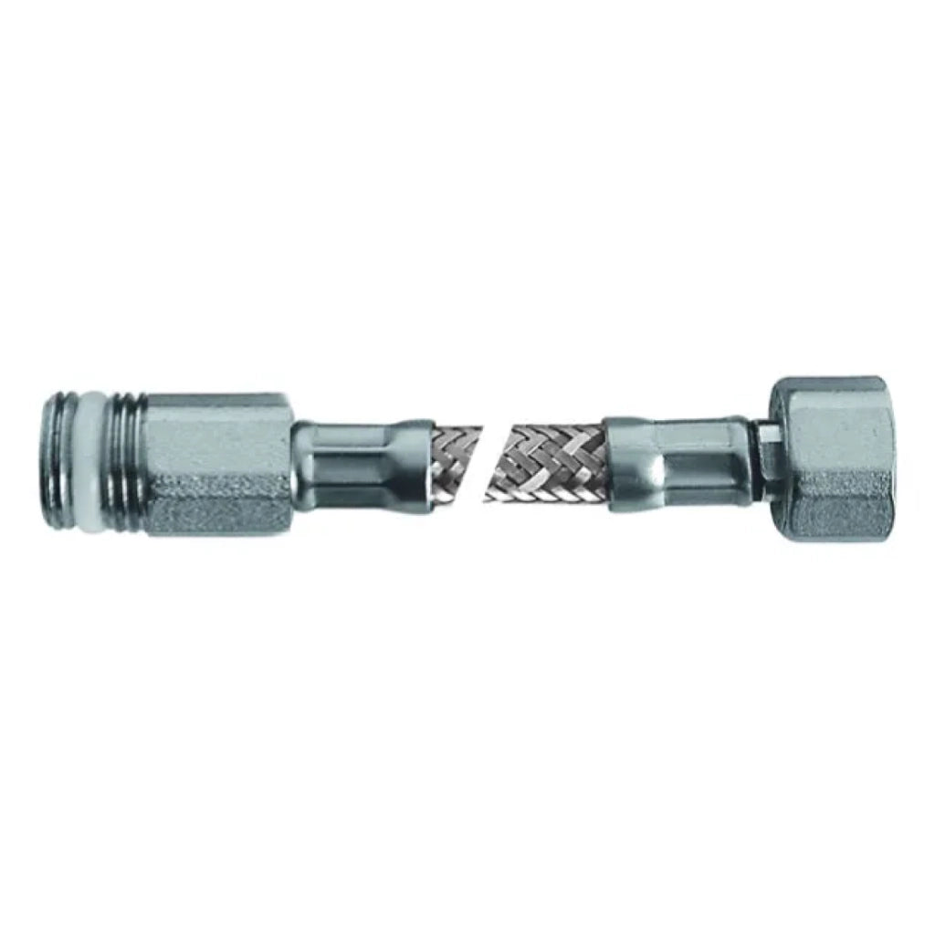 Flessibile in acciaio inox maschio prolungato/femmina modello flexcore cm50  M.1/2 f.3/8 - attacco maschio prolungato