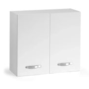 Pensile colapiatti per cucina componibile da 80 cm con due ante, realizzata in legno 100% MADE IN ITALY colore Bianco Frassino