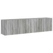 Mobili TV a Parete 2pz | Armadietto TV | Mobile Porta TV Grigio Sonoma 80x30x41 cm