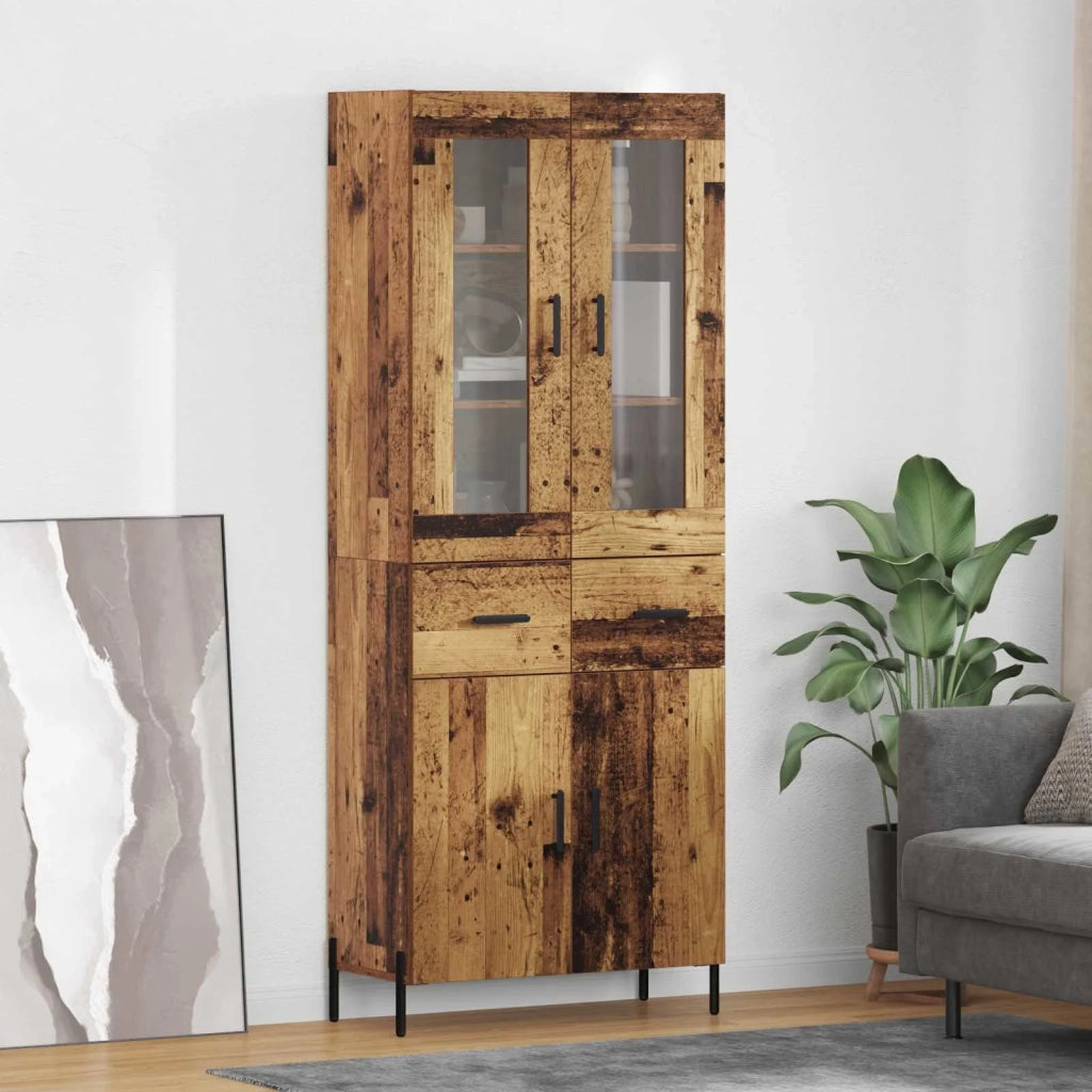 Credenza-Buffet-Armadio da cucina Legno vecchio 69,5 x 34 x 180 cm Legno multistrato 614544