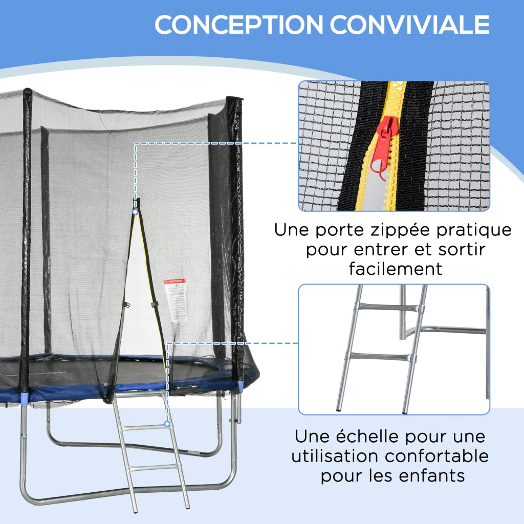 Trampolino da Giardino con Rete di Sicurezza ¨C zephmum ¨C ?305 cm