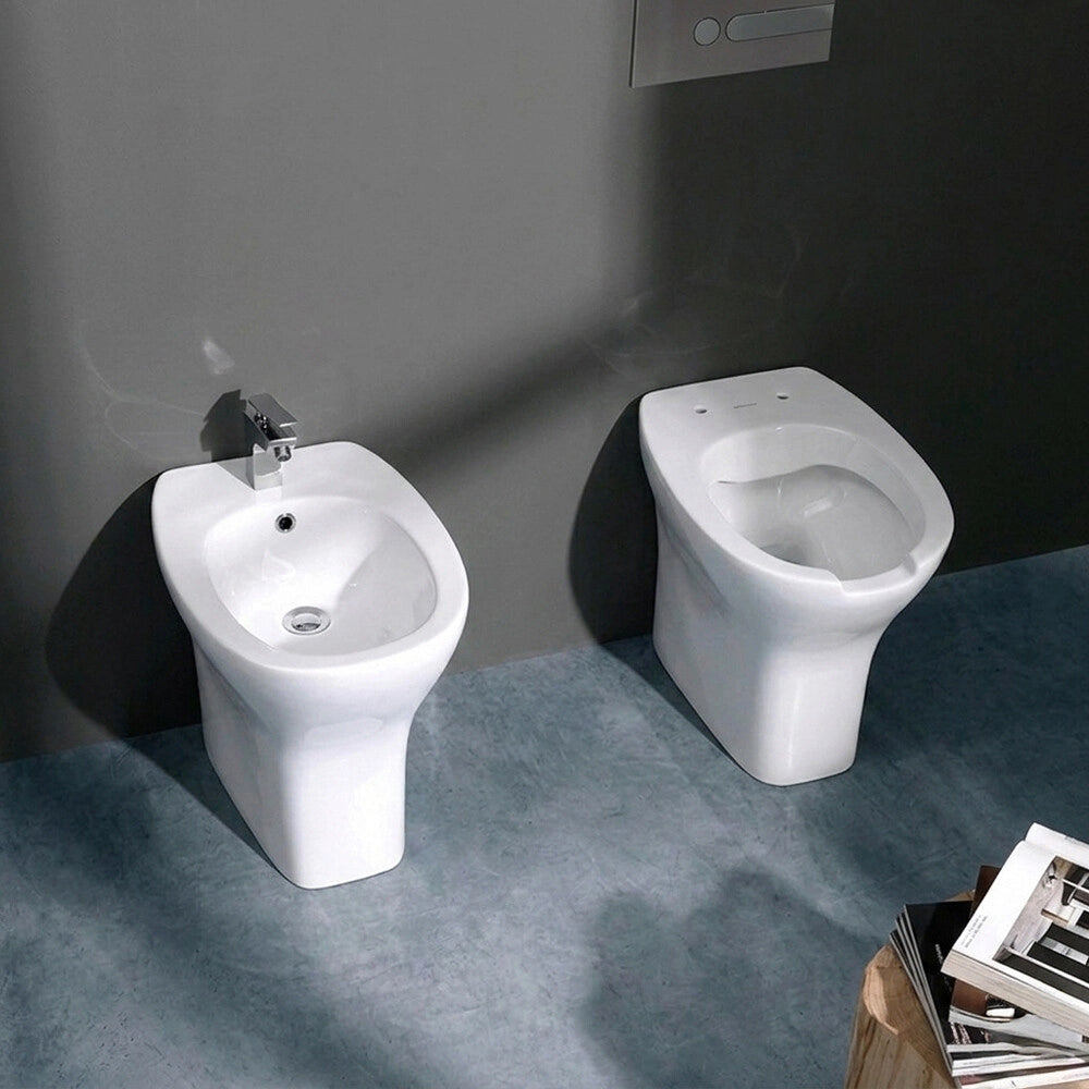 Set sanitari in ceramica bianco h 47 con apertura frontale Evolution Sanitosco