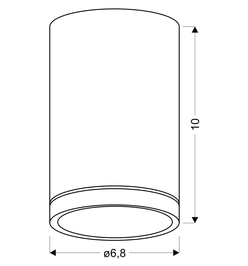 Candellux TUBA faretto soffitto 1xGU10 15W bianco in alluminio