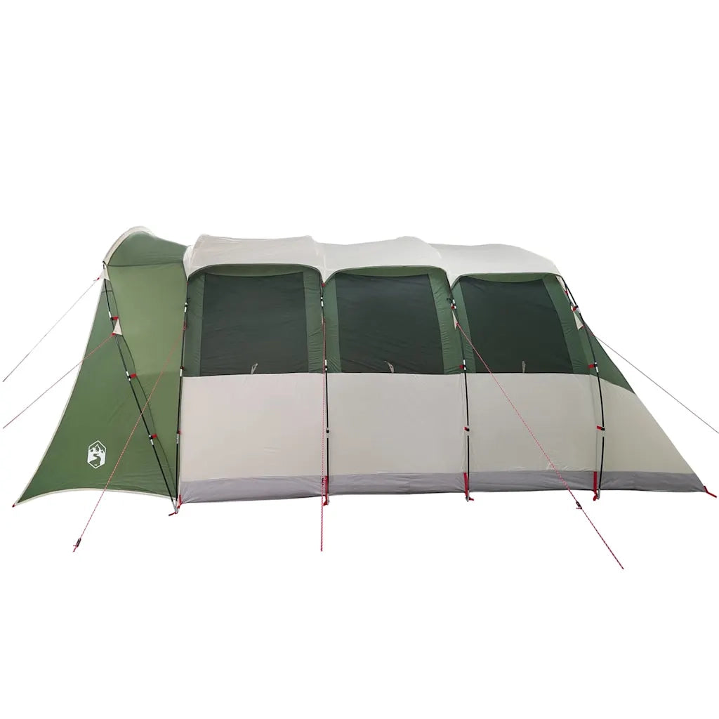 Tenda Familiare con tetto-Tenda da campeggio Verde e Bianco 576 x 325 x 213 cm