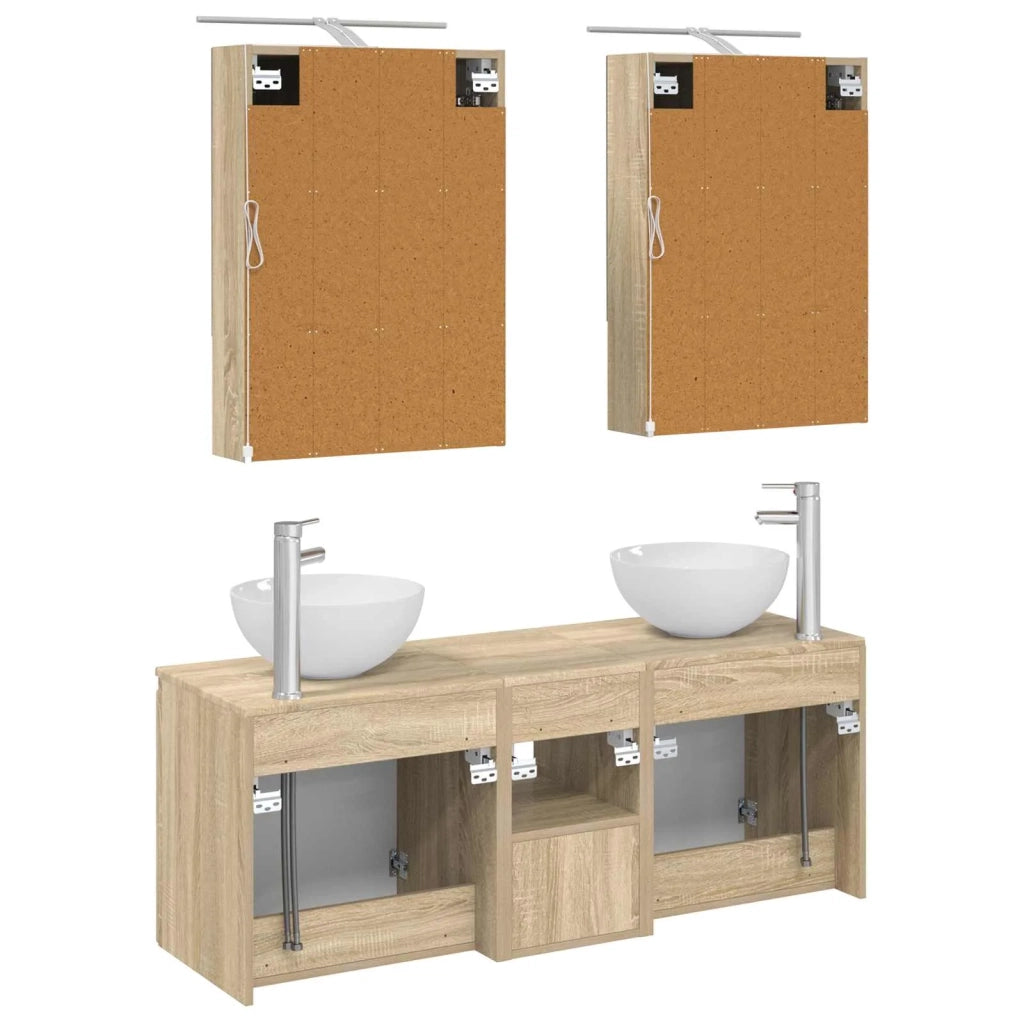 Set di Armadi da Bagno 5 pcs Rovere Sonoma 50 x 14,5 x 70 cm 3406361