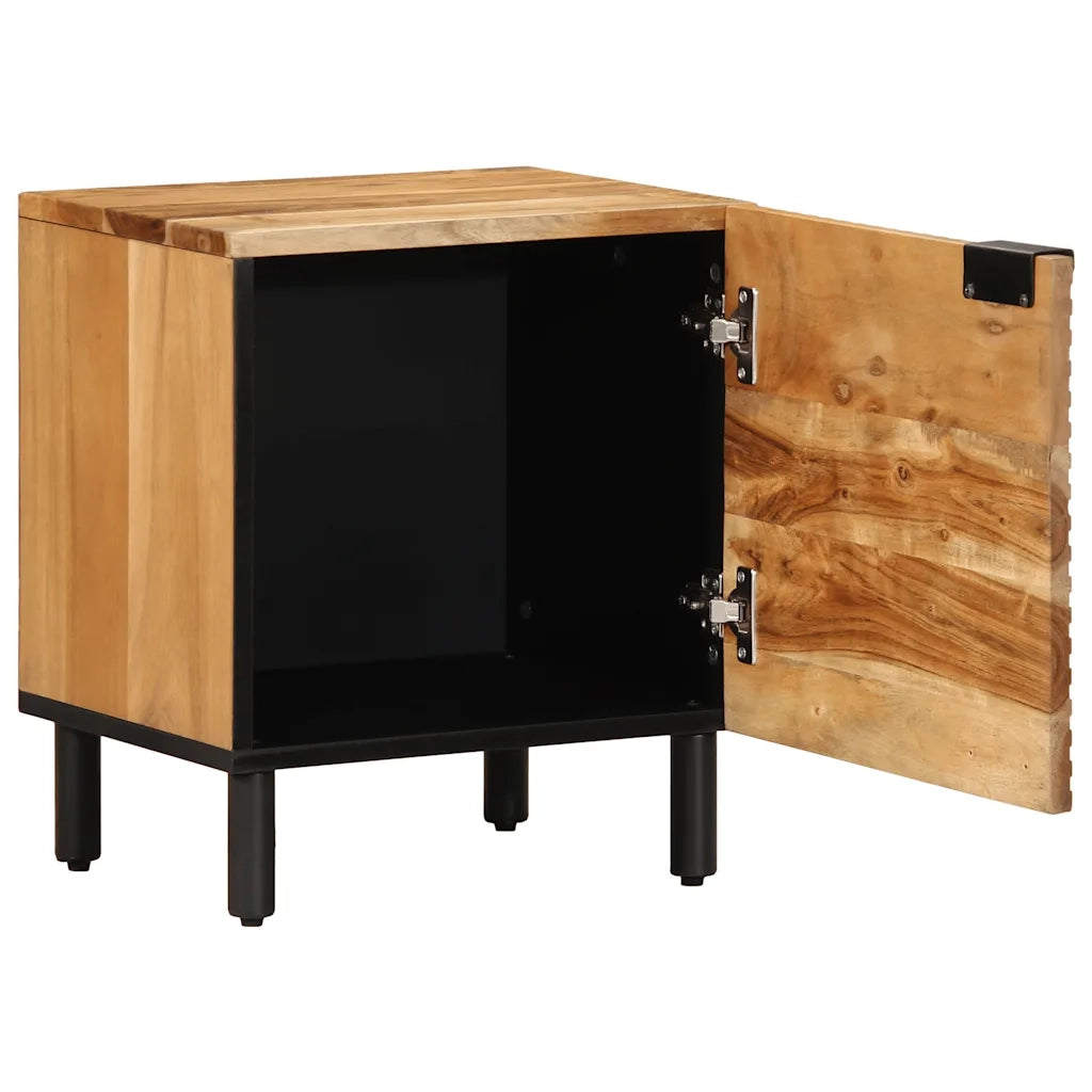Comodini 2pz-Set di 2 Tavolino da notte 40x33x46 cm in Legno Massello di Acacia 216801