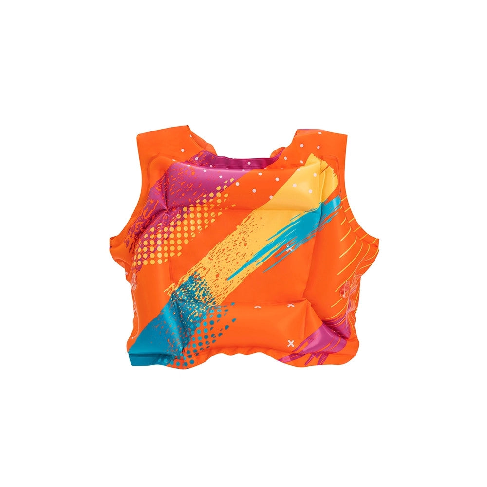 Trade Shop - Giubbino Salvagente Gonfiabile Giubbetto Colorify Toughlite 41x30cm Bambini 3-6 Anni 32272 -