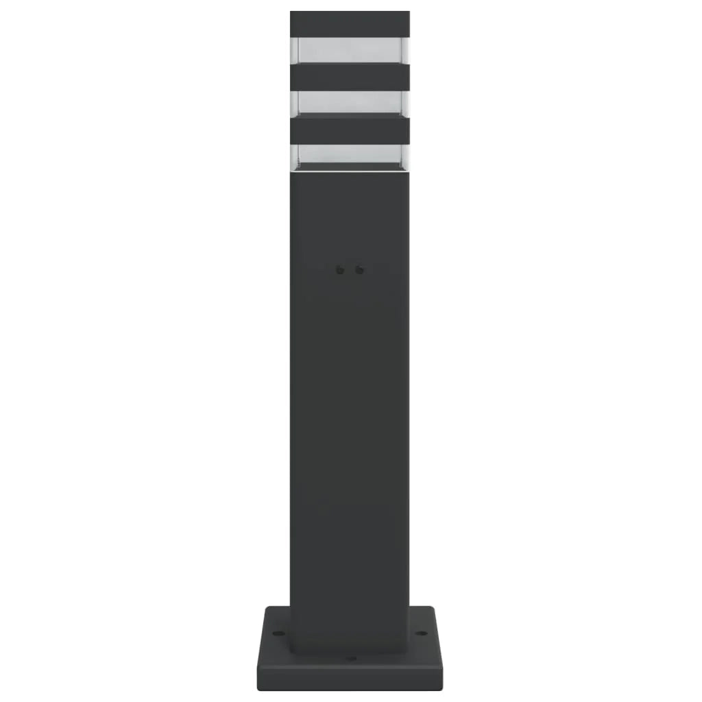Lampade da terra per esterno con presa 3 pz 50 cm alluminio nero 02_0042570