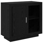 Credenza | Madia | Buffet da pranzo | Armadio da pranzo Rovere Nero 80 x 40 x 75 cm Legno multistrato