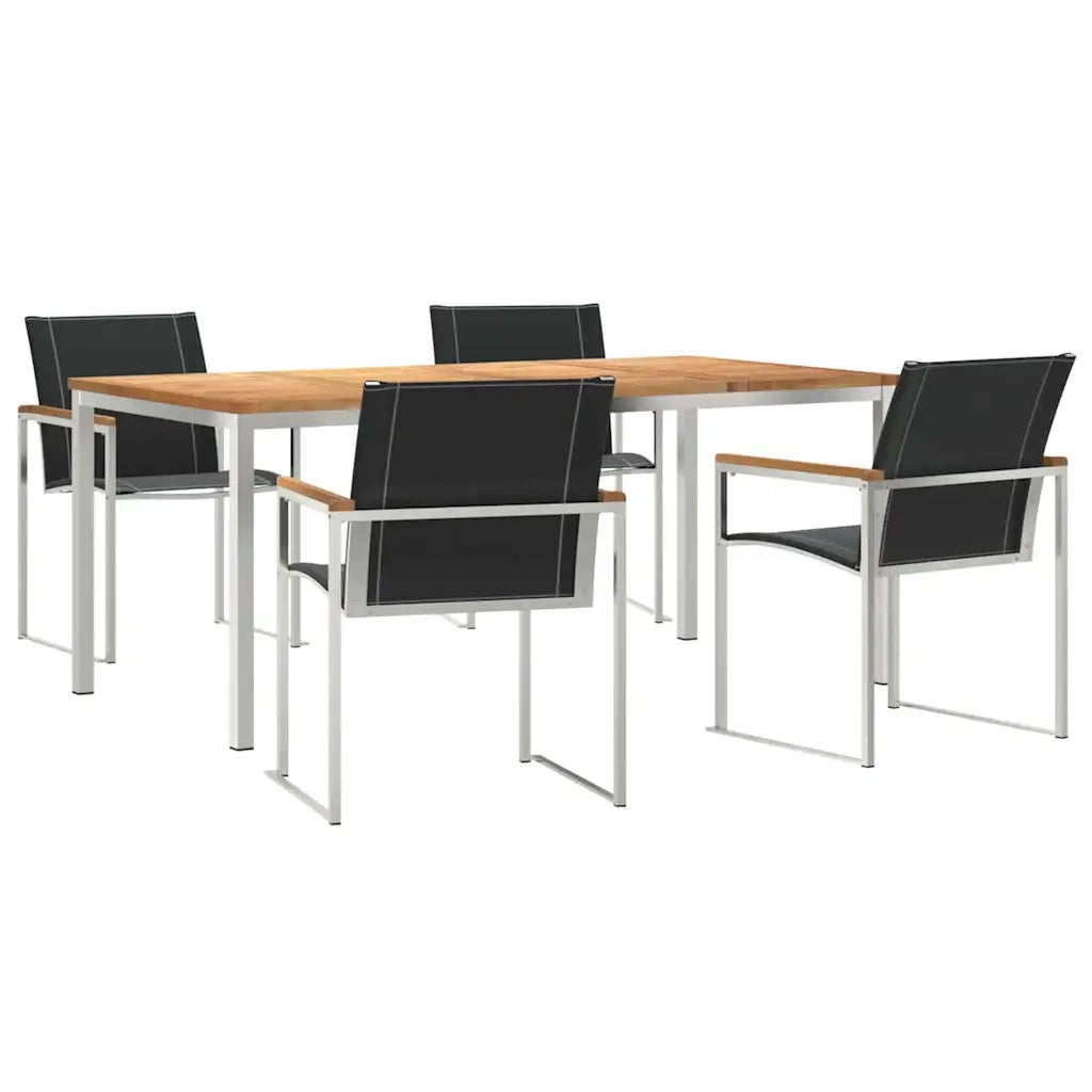 Set da Pranzo per Giardino 5 pcs Legno di Acacia Massello 3334817