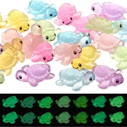 Mini figurine di tartaruga luminosa - 48 pezzi, 6 colori, luce in buio