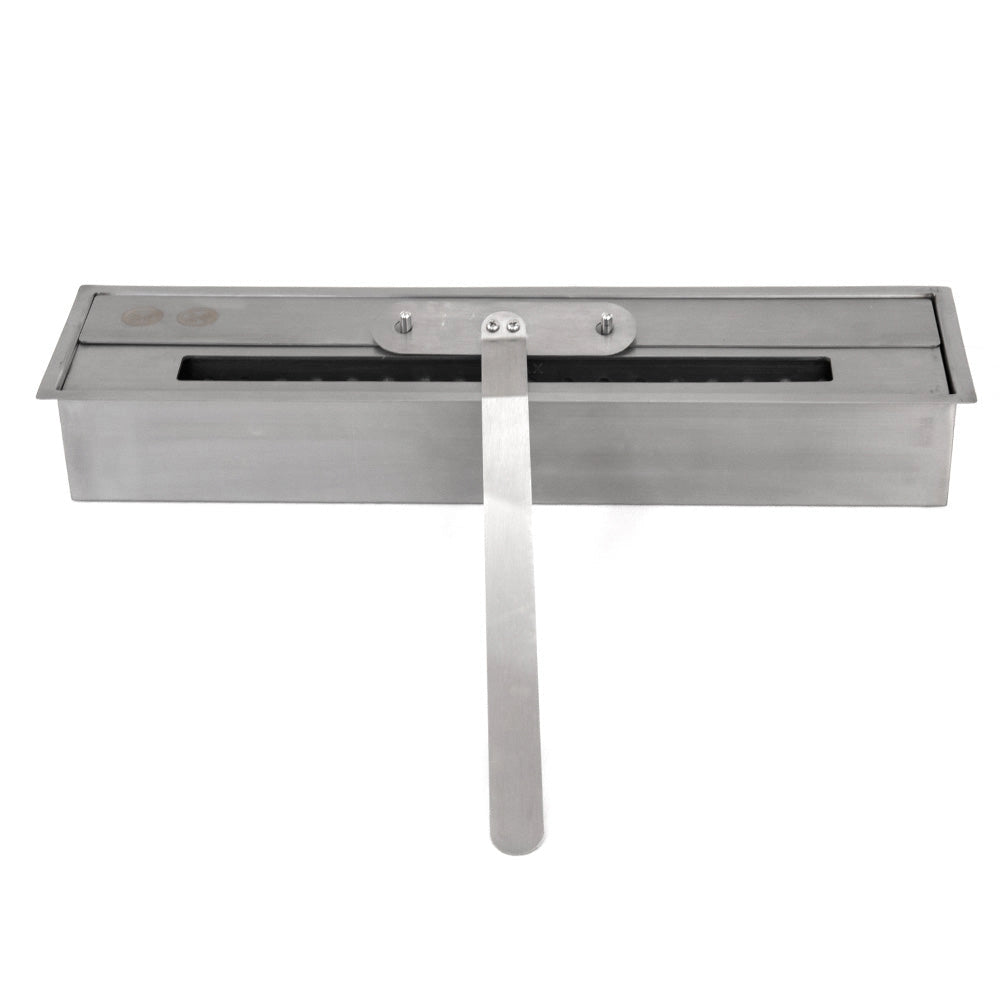 Camino a Bioetanolo da Pavimento 121x38x108 cm Truman Bianco Effetto Marmo