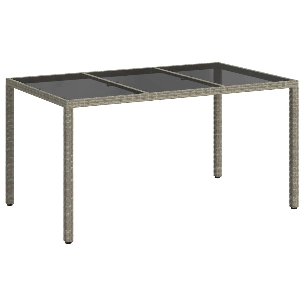 Tavolo da Giardino Grigio 150 x 90 x 75 cm polyrattan 362541