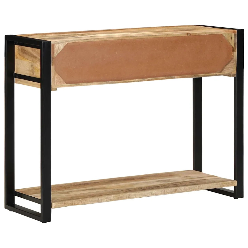 vidaXL Tavolo Consolle 100x35x75 cm in Legno Massello di Mango Grezzo