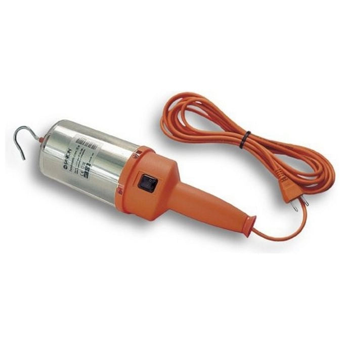 FANTON 62541 Lampada Portatile con Cavo 10 m Spina Italiana 2P 10A Calotta in Policarbonato Interruttore Unipolare colore Arancione