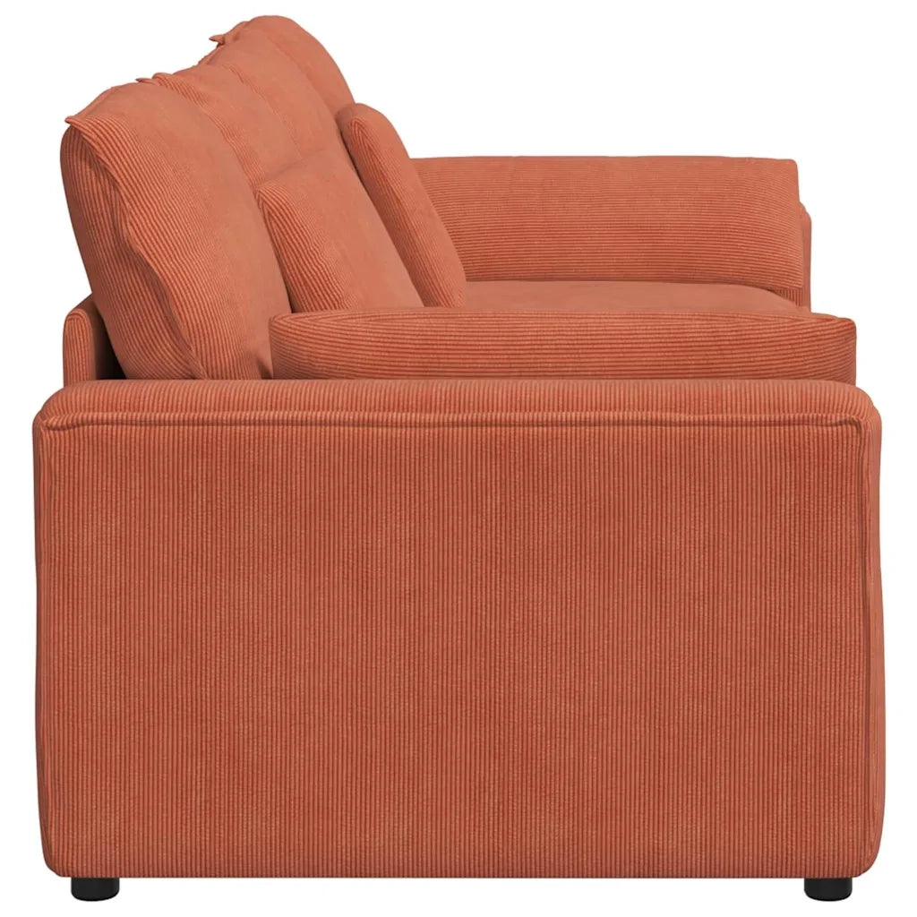 vidaXL Divano Modulare con Cuscini Rosso Arancione