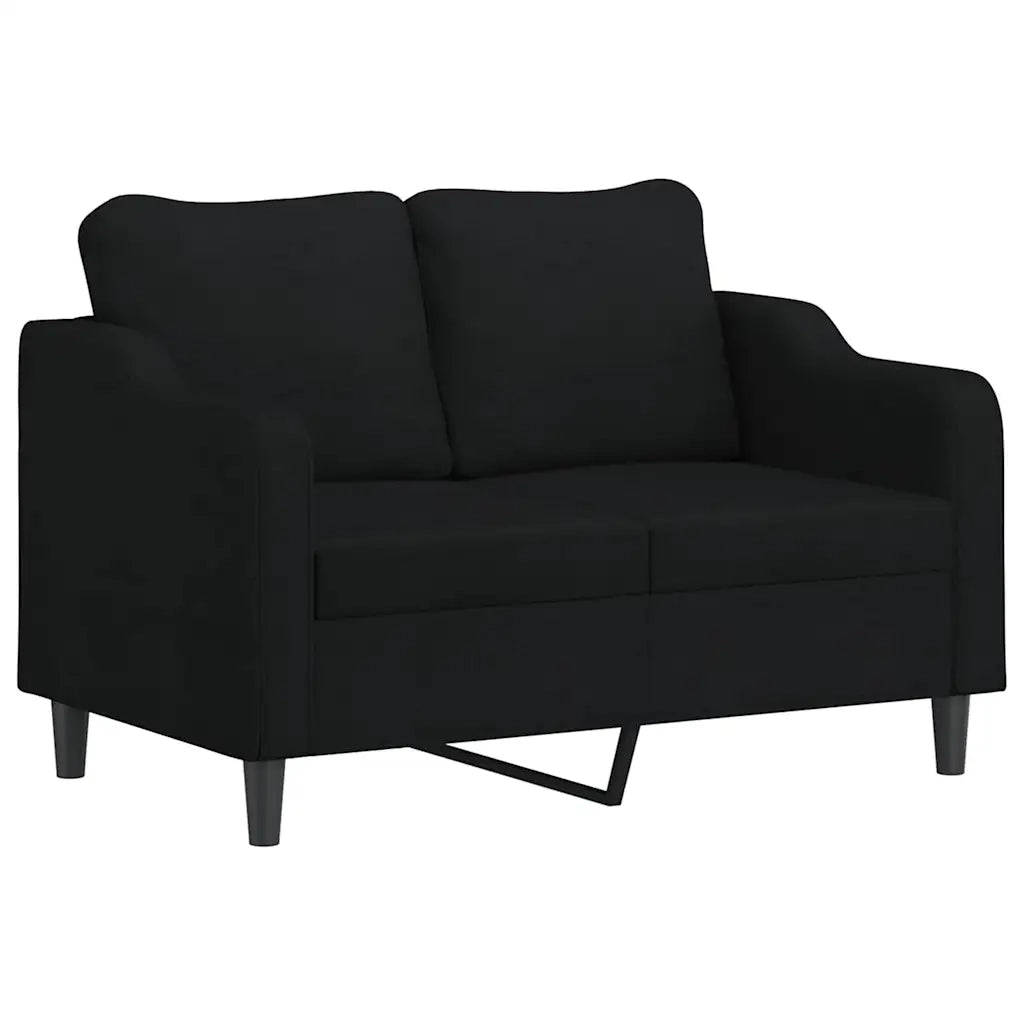 Divano a 2 Posti Nero 120 cm in Tessuto 359355