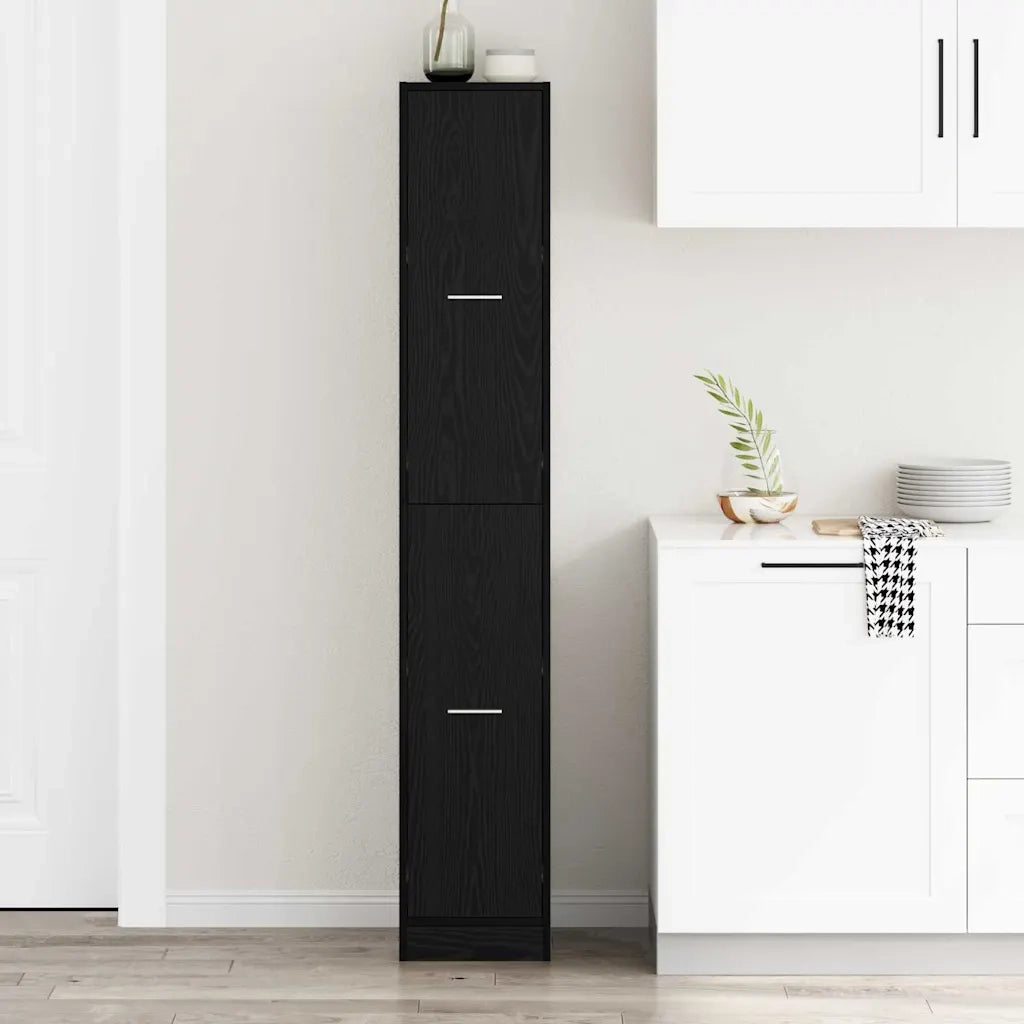 Armadio da Apoteca Rovere nero 30 x 41 x 174.5 cm 3365620