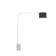 Piantana Contemporanea Slope Marmo Cilindro Bianco Tessuto Nero 1 Luce E27