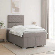 Letto box spring con materasso Tortora 120 x 190 cm Tessuto 3454103