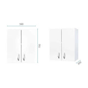 Set mobile bagno/lavanderia ECO con lavatoio 60x50 e pensile