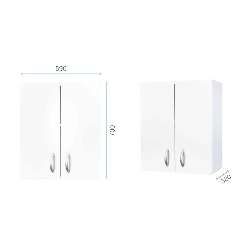 Set mobile bagno/lavanderia ECO con lavatoio 60x50 e pensile
