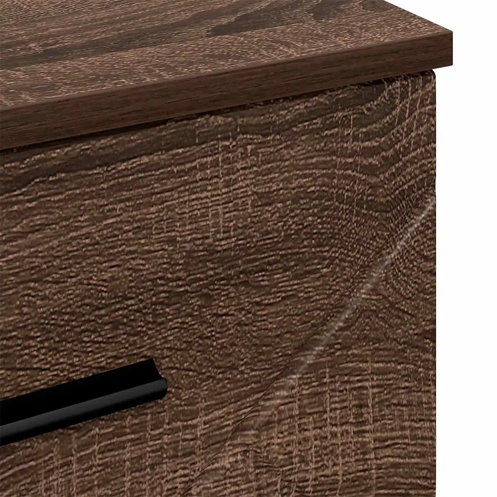 Comodino | Armadio da Notte | Mobiletto da notte con cassetto Rovere marrone 38 x 38 x 66 cm