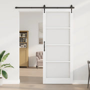 porta interna con vetro "ORKDAL" bianca 93x232x4 cm