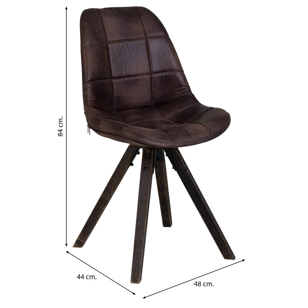 Sedia in legno imbottita 48x44x84h cm