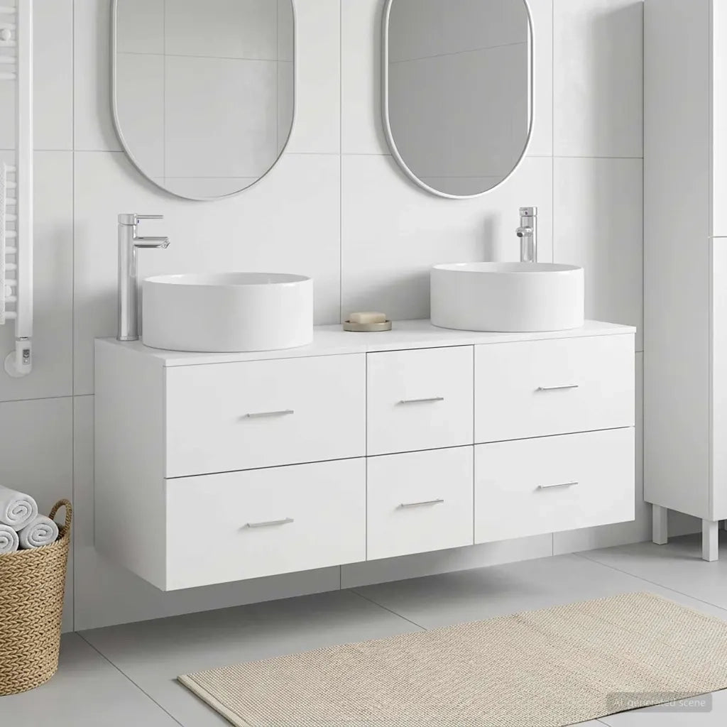 Set di mobili per il bagno 3 pz Bianco 49,5 x 44,5 x 65,5 cm 3405955