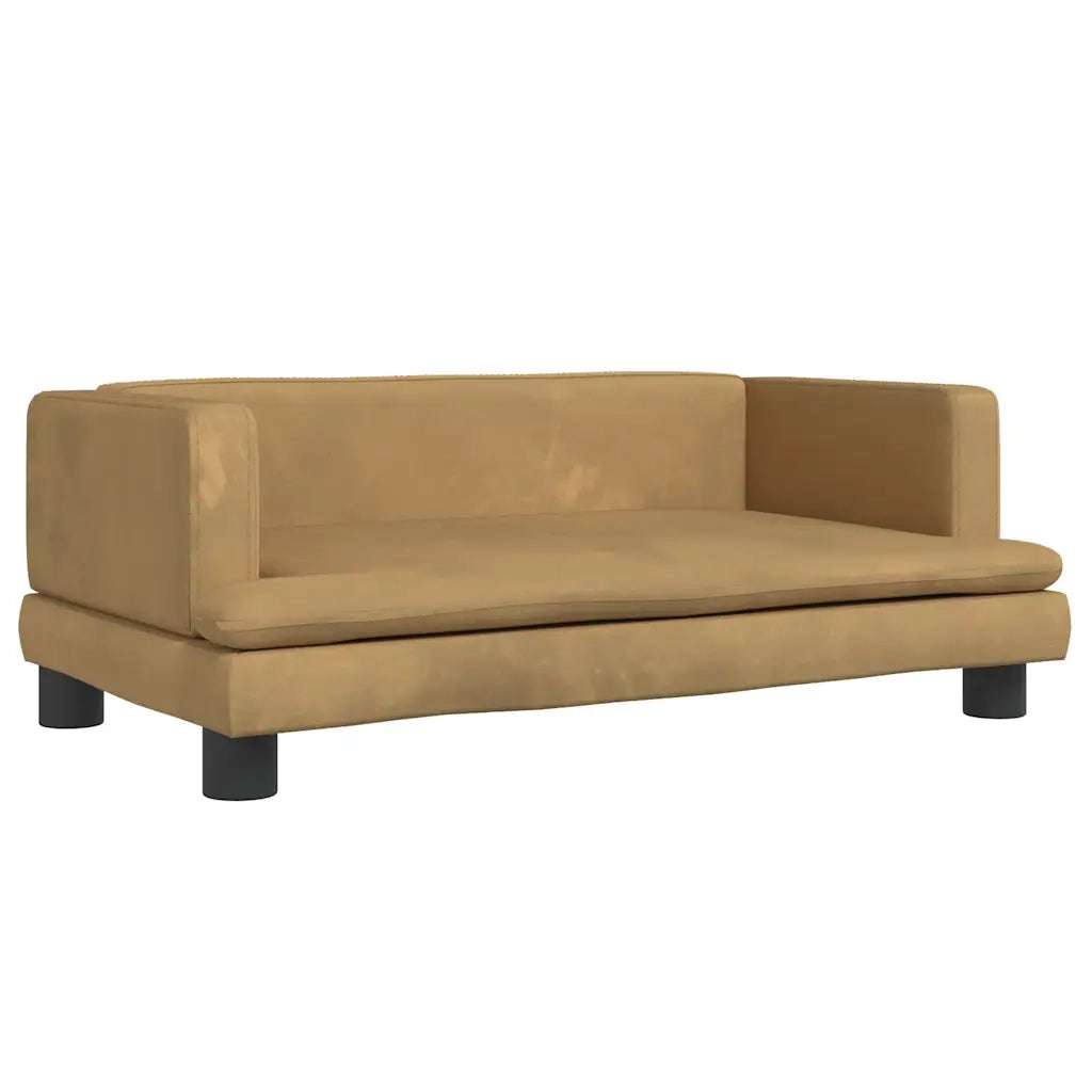 Lettino per Cani Marrone 80x45x30 cm in Velluto 171899