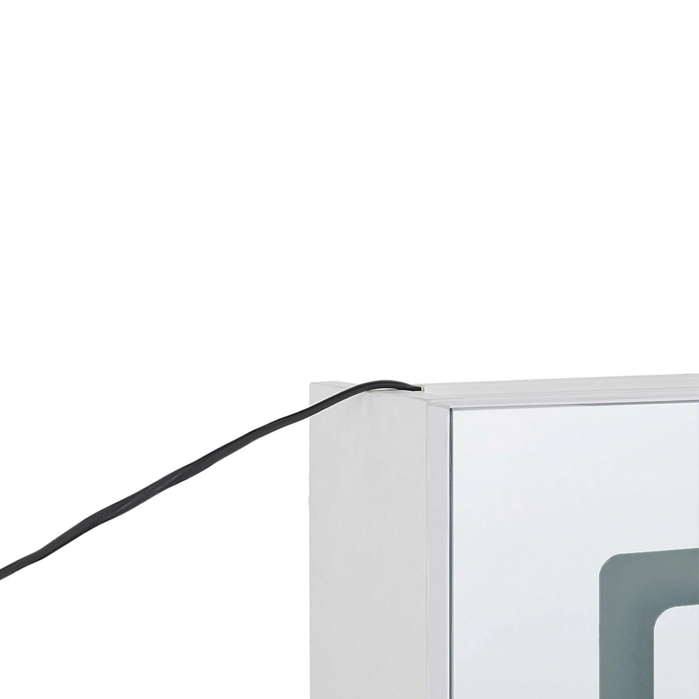 Moderno Armadietto a Muro da Bagno Nero a Specchio 88 x 40 x 35 cm