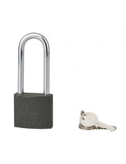 Lucchetto ACERA grigio 40 mm con arco alto 61 mm in acciaio temprato, 3 chiavi – SERRUPRIX