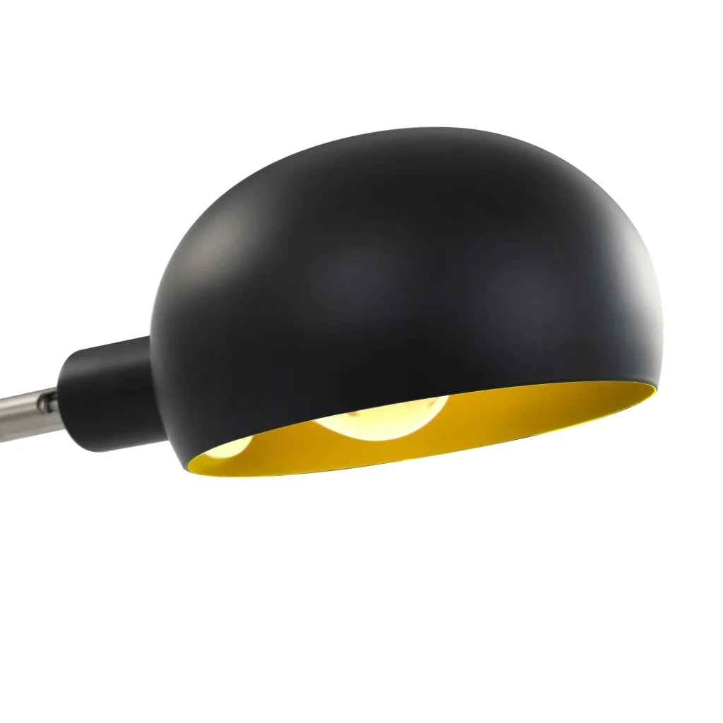 Lampada da Terra 200 cm 5 Bulbi E14 Nero e Oro CFW3265949