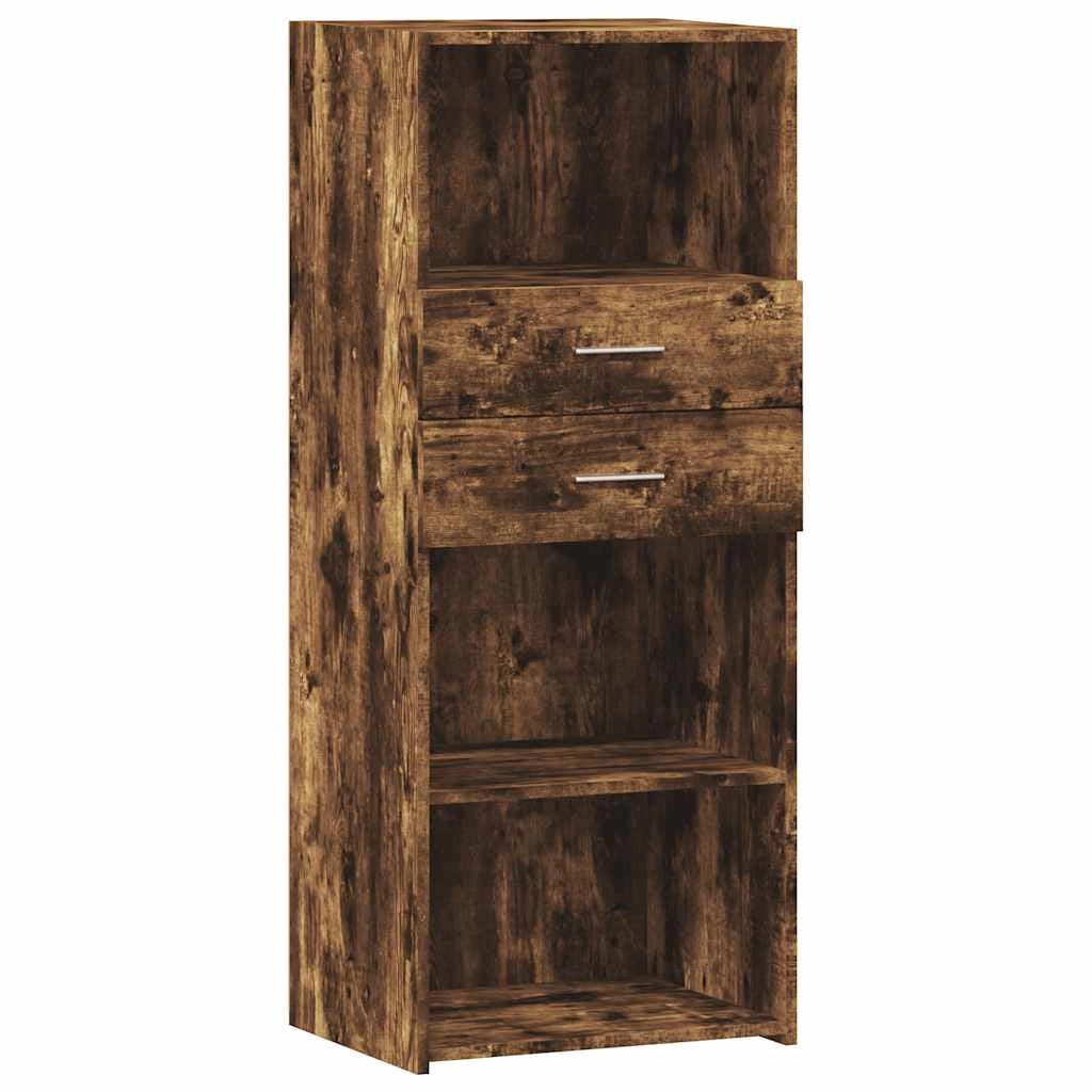 Buffet credenza cassettiera mobiletto mobile contenitore organizer cucina soggiorno salotto alto 50 x 42,5 x 124 cm legno ingegnerizzato marrone 02_0033366