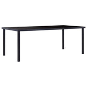 Tavolo da Pranzo Nero 200x100x75 cm in Vetro Temperato cod mxl 66249