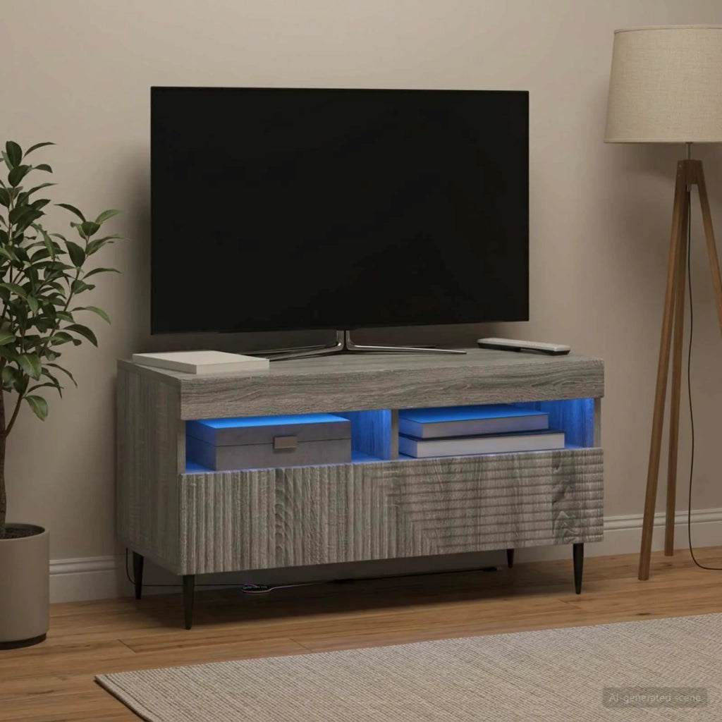 Mobile TV LED Sonoma grigio Legno ingegnerizzato 897001